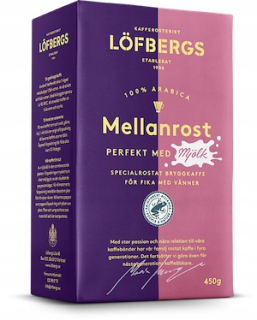 Káva mletá - Lofbergs Mellanrost Mjolk (predtým Fika) zomelú kávu