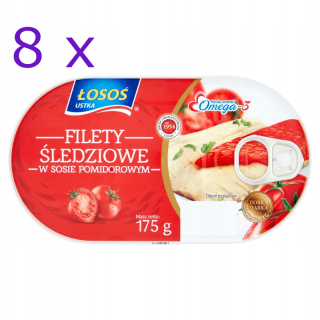 Lososové sleďové filé v omáčke 175g x 8 ks
