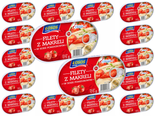 Lososové filé z makrely v paradajkách 175g x 16ks.
