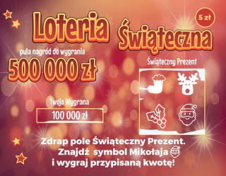 Slávnostné lotériová škrabance vyhrať 100.000 dovolenku