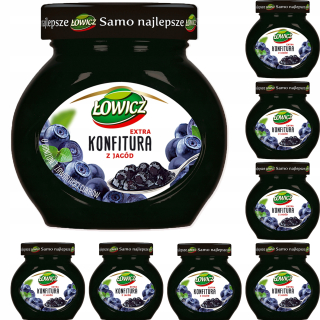 Łowicz Čučoriedkový džem s nízkym obsahom cukru 8 x 240g