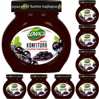 Łowicz Jam Extra čierny ríbezle 8x 240 g