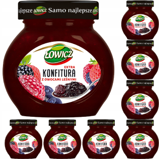 Łowicz Jam Extra lesníctvo Ovocie 8x 240 g