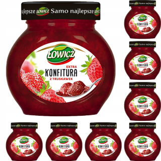 Łowicz Jam s jahodami Minimálne cukry 8x240g