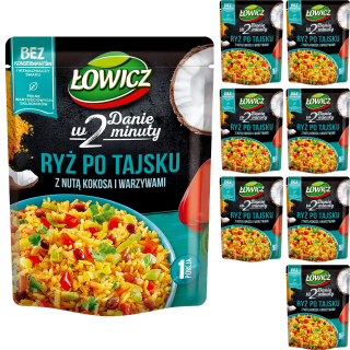 Łowiczová thajská ryža, náznak kokosu a zeleniny 8x250g