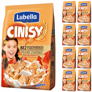 Cereálne vločky Lubella Mlekołaki Cinisy Flakes 9x500g