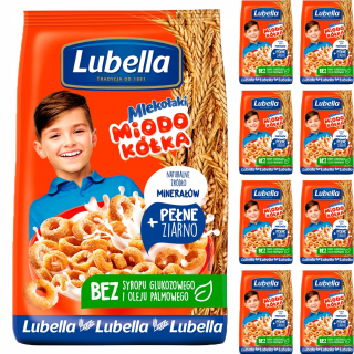 Lubella Mlekołaki Vločky Medové krúžky 9x500g