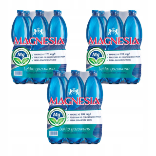 Magnezia Horčíková voda mierne sýtená 18x 1,5l