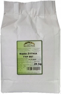 Rye múka 997 '' Kłos-Pol '' 25kg