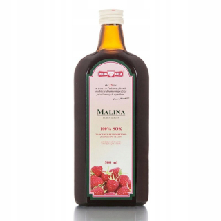 Raspberry Juice 100% 500ml bez cukru Rose