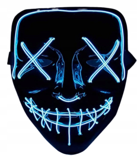 Halloween - LED maska žiariaca kostým Halloween Purge