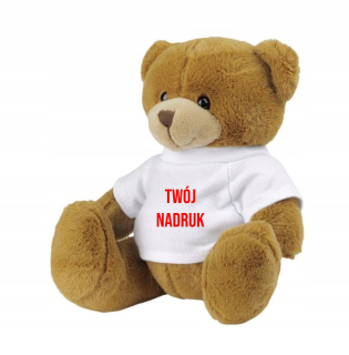 Maskot medvedík s tlač foto Logo Plush