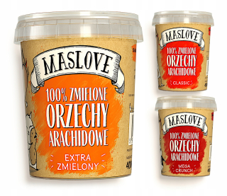 Arašidové maslo MASLOVE SET 1200g ARAŠIDOVÉ MASLO