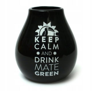 Materiál keramický čierny 350ml organický mate zelený