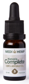 CBD - Medi konopný 10 ml 5% CBD Prírodný konopný olej