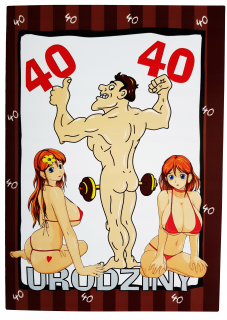 Mega XXL karta, darček pre 40 pre mužov !!!