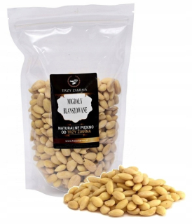 Orechy - Mandle BLANCHED 1 kg celé orechy na maslo