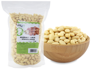 Blanšírované mandle 1kg Natural - Migogroup