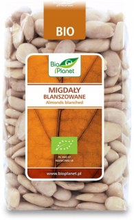Orechy - BIO 350 G BLANCHED ALMONDS - BIO Planet Bio PLA