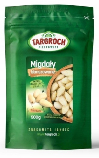 Orechy - Mandle blanšírované prírodné plné 500g targoch