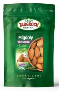 Orechy - Kalifornské mandle. Jasné prírodné 1 kg Tarkro