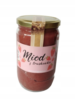 Med 1000g s jahodami, okolo, brusnicový