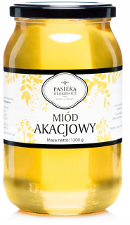 AKACIA MED 1,2 kg CHUTNÁ ČERSTVÁ BEZ PRÍDAVNÝCH LÁTOK
