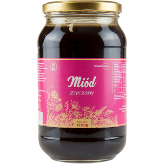 Pohánkový med. Prírodné 1,2 kg s vtipom. Stock 2020