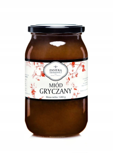 Pohánkový med z Warmia Prírodné a ostré 1,2 kg