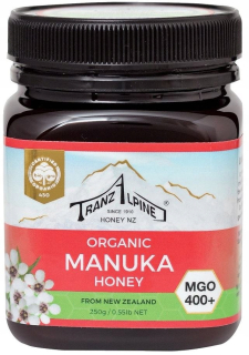 MEDOVÁ MANUKA MGO 400+ BIO 250 g - TRANZALPINE TRANZ