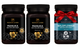 Honey Manuka MgO100 + 2x500g W & S + darček 500g