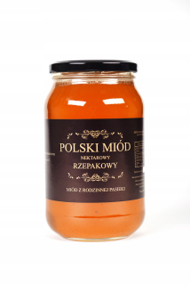 RAPESEED HONEY 1,25 KG VEĽKÝ JAR 100% PRÍRODNÝ