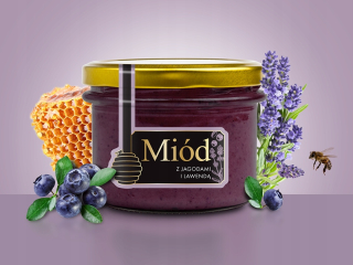 Med s čučoriedkami a levanduľníkom 250g Honey Garden