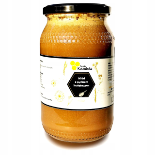 Med s kvetinovým peľom 1,2 kg - Kashubian Apiery