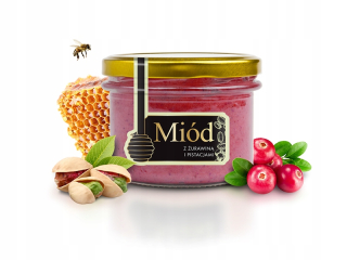Med s brusnicovými a pistármi 250g Honey Garden