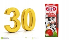 Mlieko vyrobené jahody UHT 30x0,2 l Mlukovita
