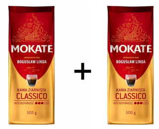 Zrnková káva -  Mokate Classico Coffee Fazuľa 0.5kg x 2szt promo!