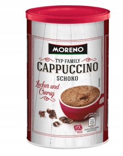 Cappuccino - Kapučíno - Moreno Cappuccino Coffee Schoko 500g z Nemecka
