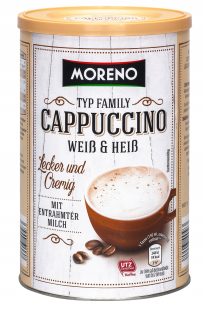Cappuccino - Kapučíno - Moreno Capucino Coffee Weiss Heiss 500g z Nemecka