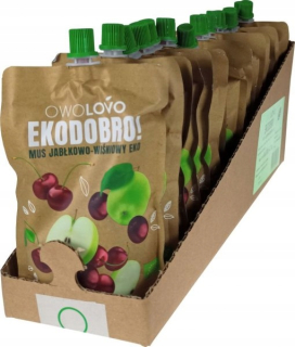 Ovocie mousse Oswolo Apple Cherry Eco 200g X 16