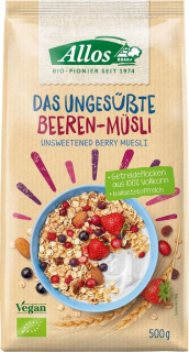Müsli s bobuľovými plodmi bez prídavných cukrov