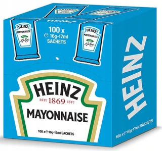 Mayonnaise Heinz 100 vrecúška po 17 ml jednorazových