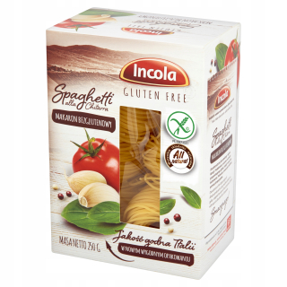 Bezlepkové spagety cestoviny 2,5 kg Incola