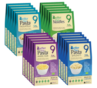 Konjac cestoviny SET 4 TYPY X5 PCS BIO 20X385G