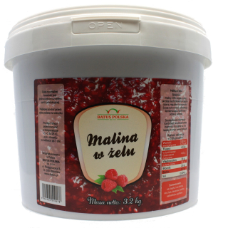 Malinový gél, džem, džem, šišky 3,2 kg