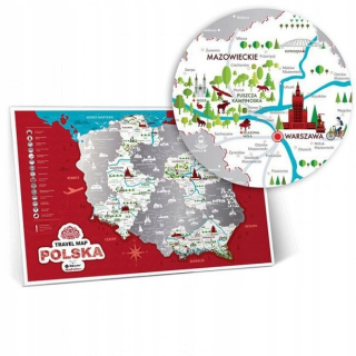 Map of scratchor Poľsku