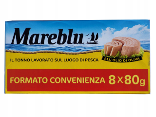 Tuniak Mareblu na olivovom oleji 8x80 g Dovoz Talianska
