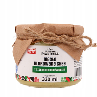 Vyčíslované maslo GHEE 320ML Garlic medveď PL!