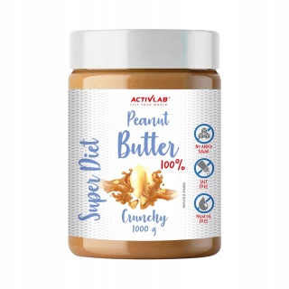 Arašidové maslo Crunchy 1kg bez palmového oleja!