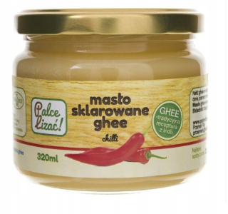 Čírené maslo chilli ghí 320 ml PRÍRODNÉ 100%